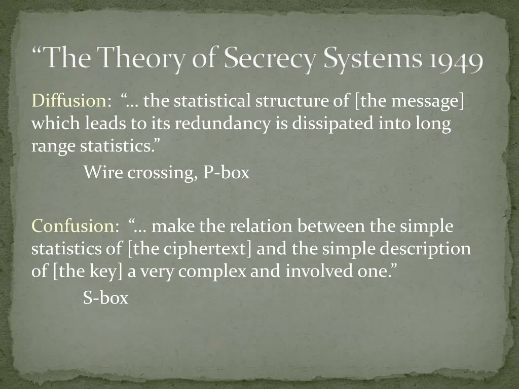 the theory of secrecy systems 1949