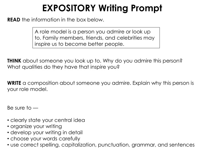 expository writing prompt