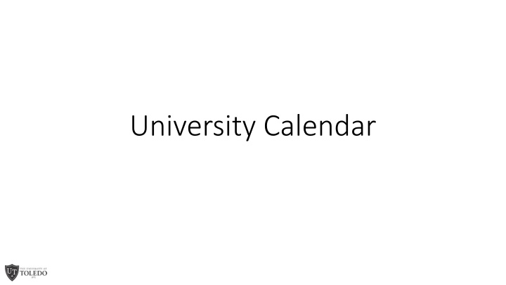 university calendar