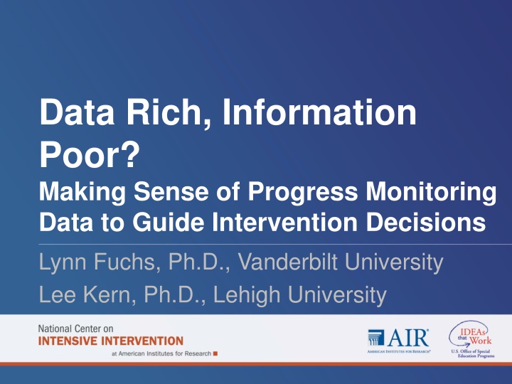 data rich information poor making sense