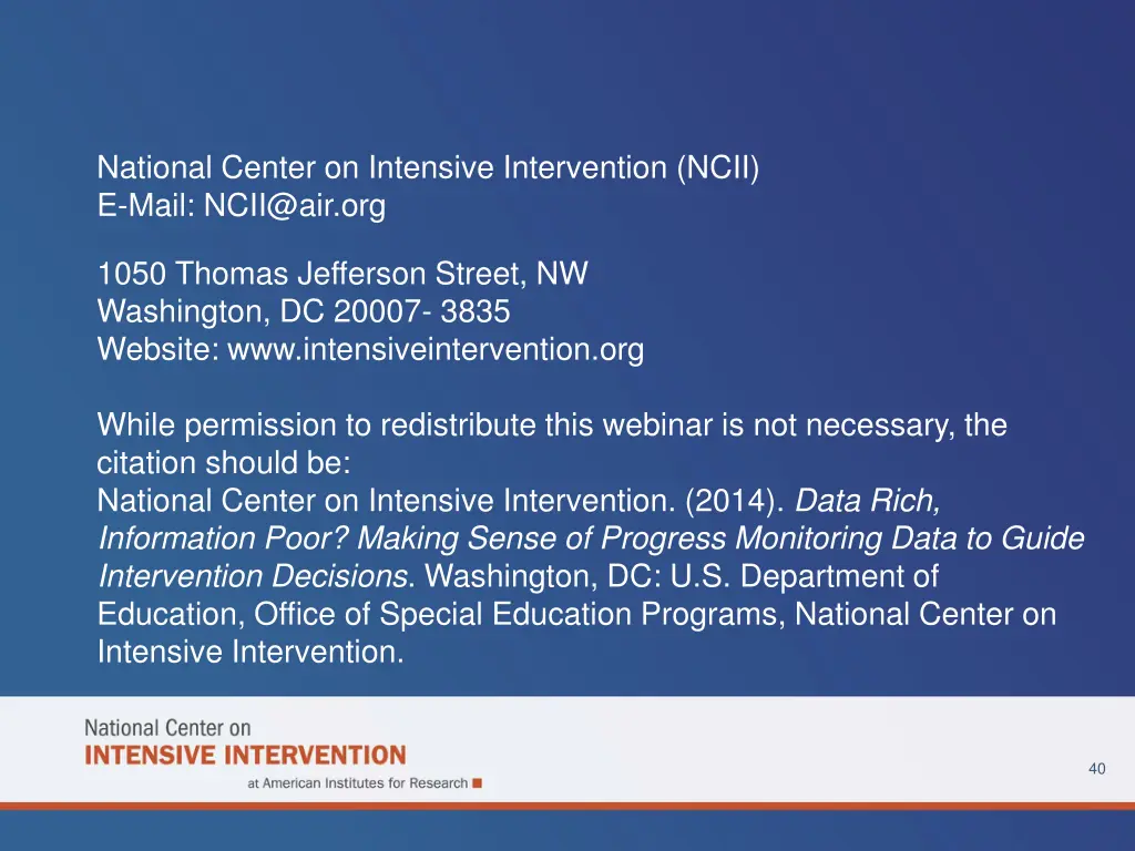 national center on intensive intervention ncii