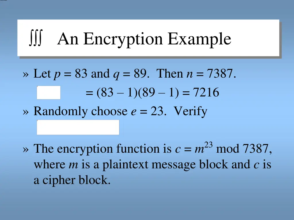 an encryption example