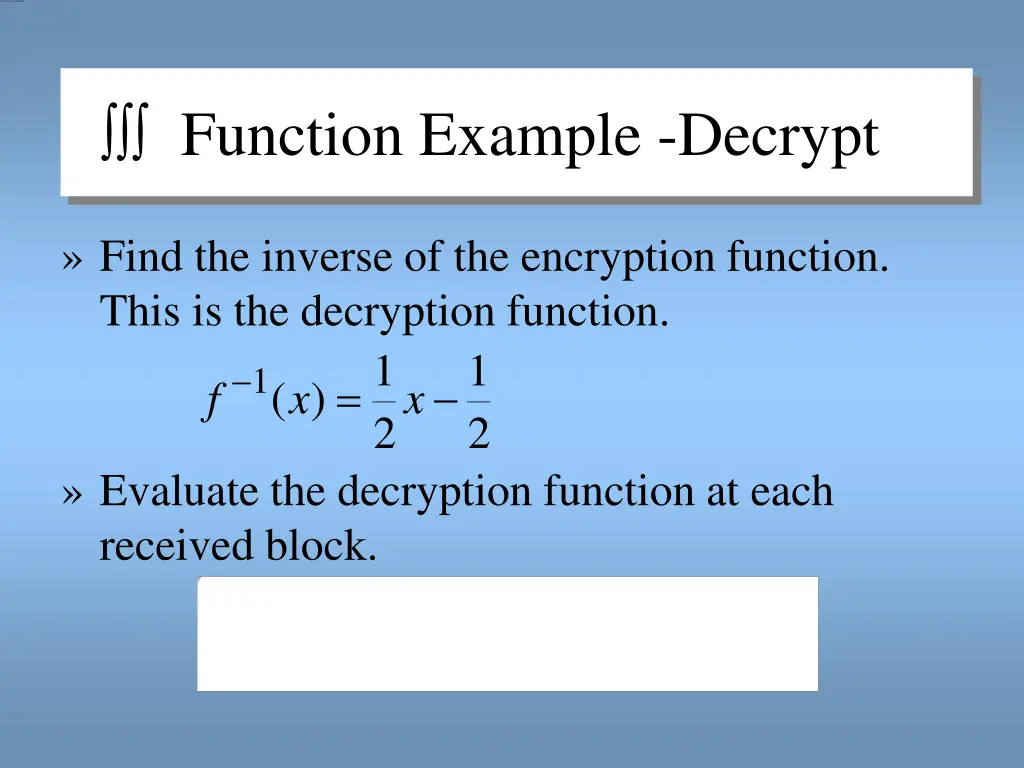 function example decrypt