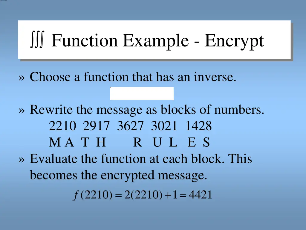 function example encrypt