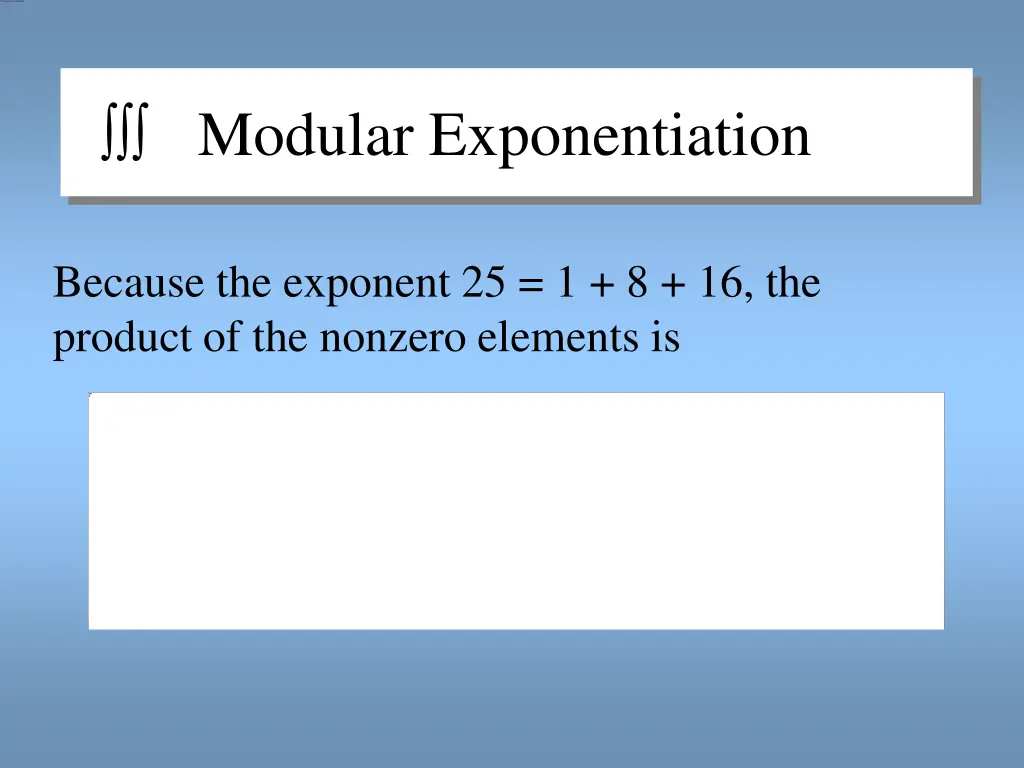 modular exponentiation 2