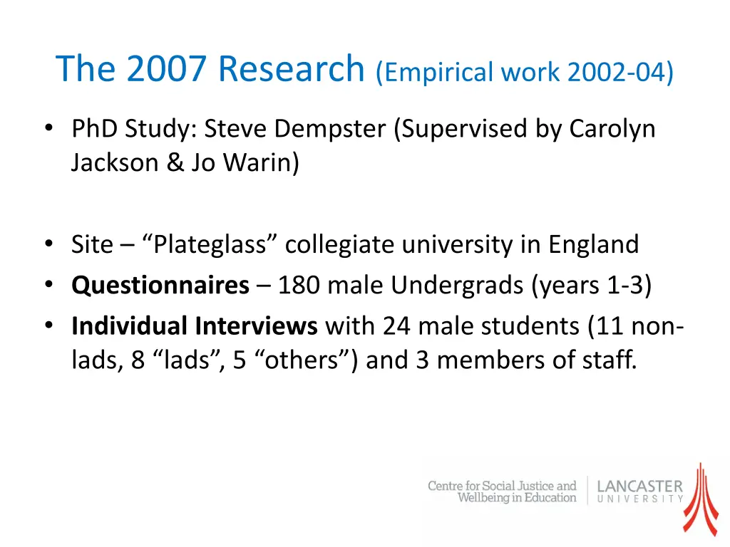 the 2007 research empirical work 2002 04