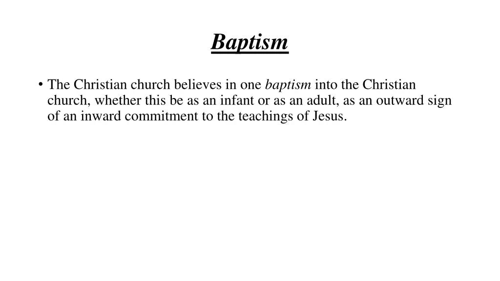 baptism