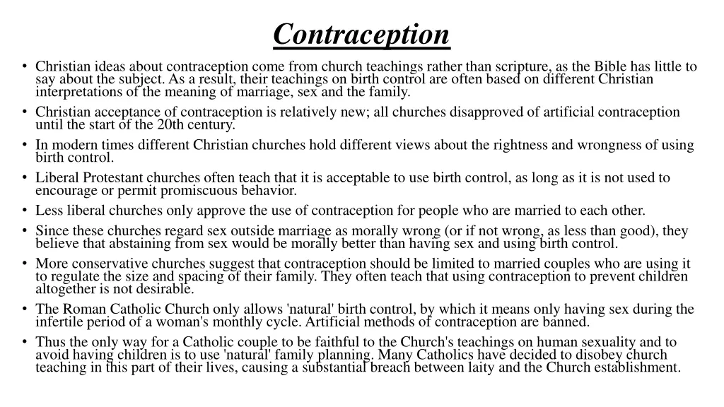 contraception