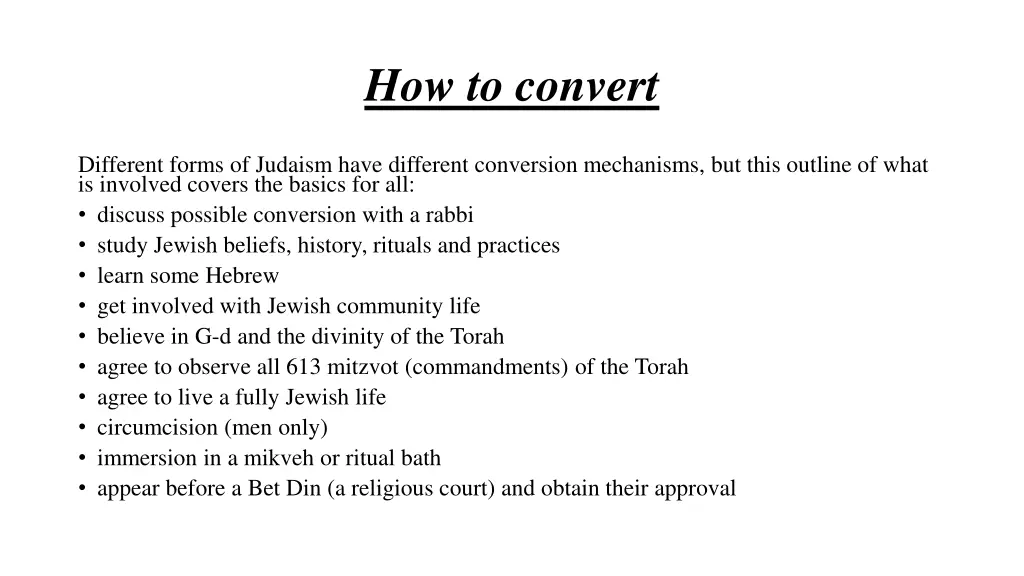 how to convert