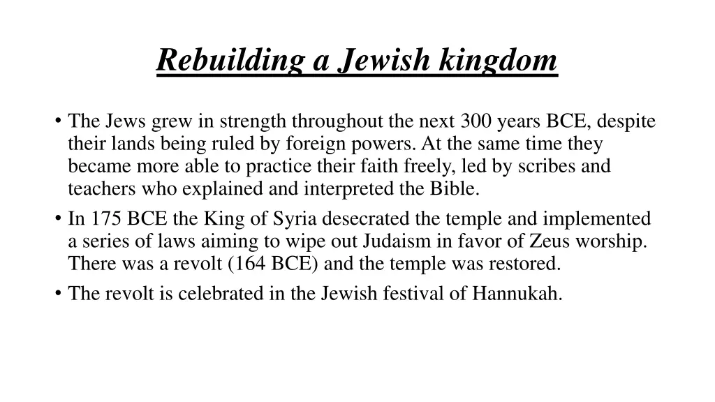 rebuilding a jewish kingdom