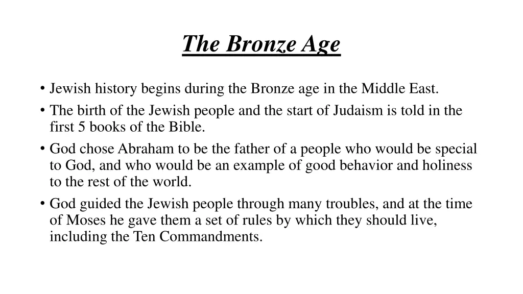 the bronze age