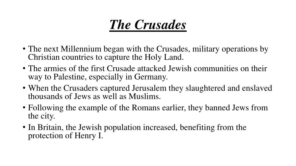 the crusades