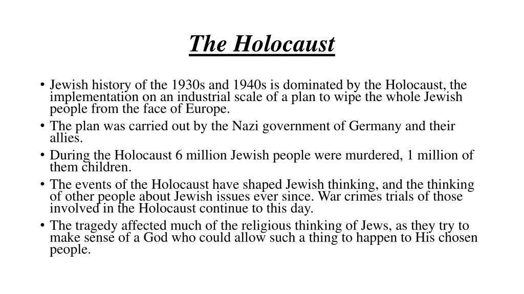 the holocaust