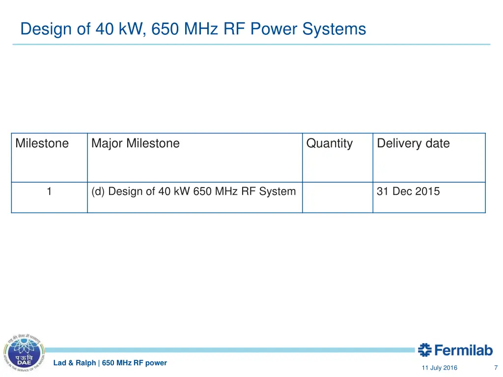 design of 40 kw 650 mhz rf power systems