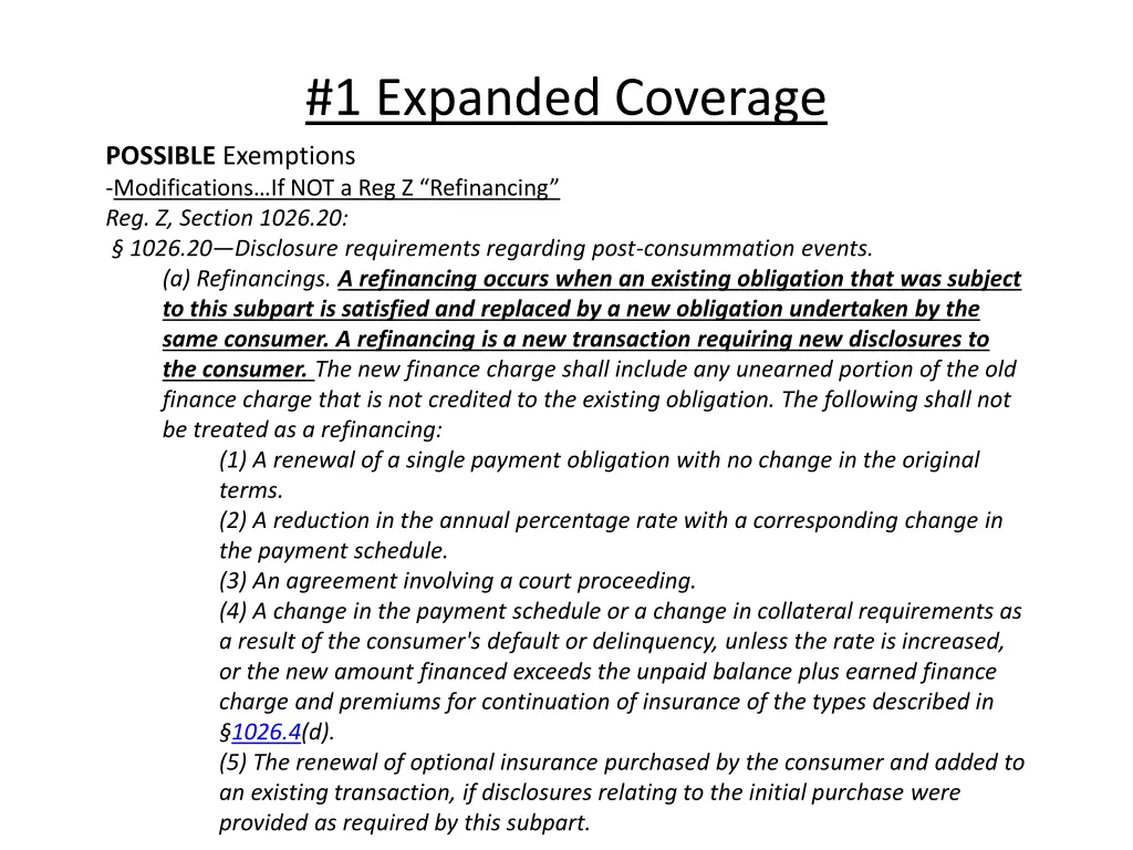 1 expanded coverage possible exemptions