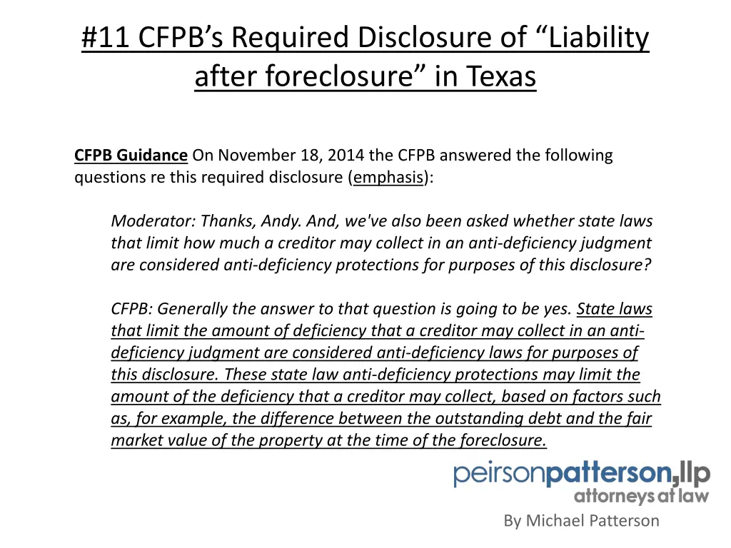 11 cfpb s required disclosure of liability after 1