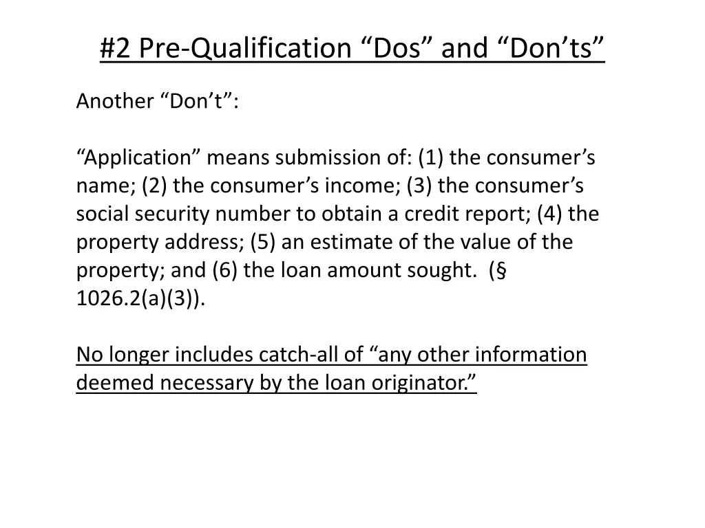 2 pre qualification dos and don ts 4