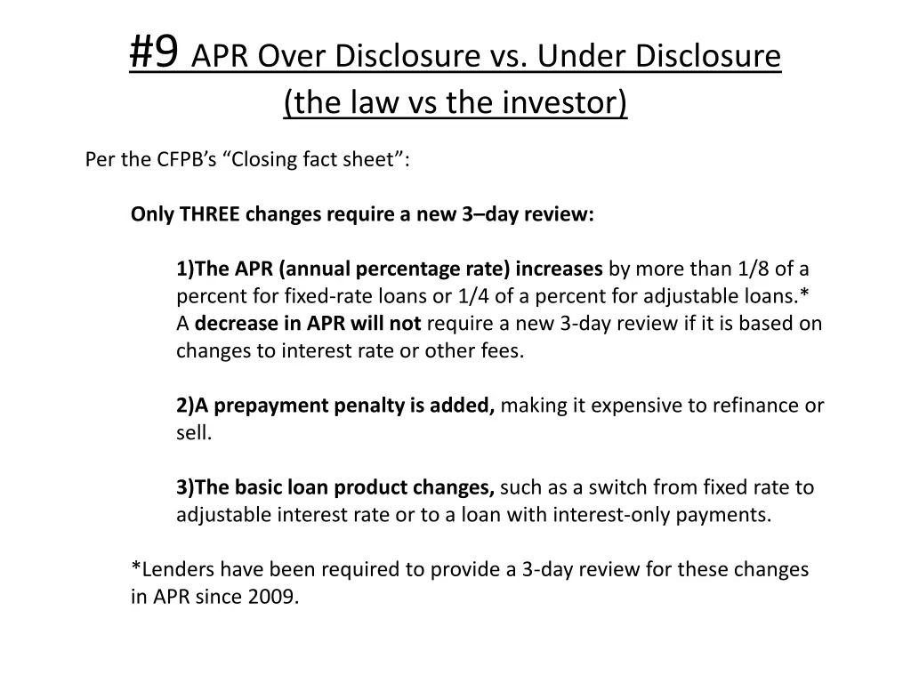 9 apr over disclosure vs under disclosure 1