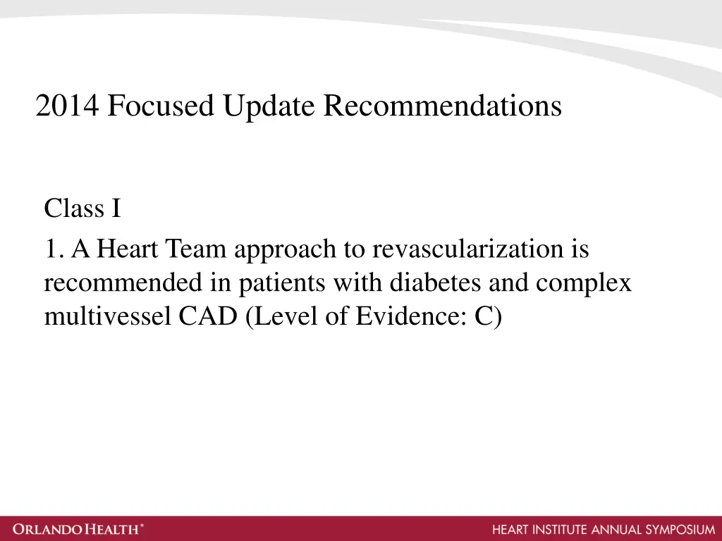 2014 focused update recommendations