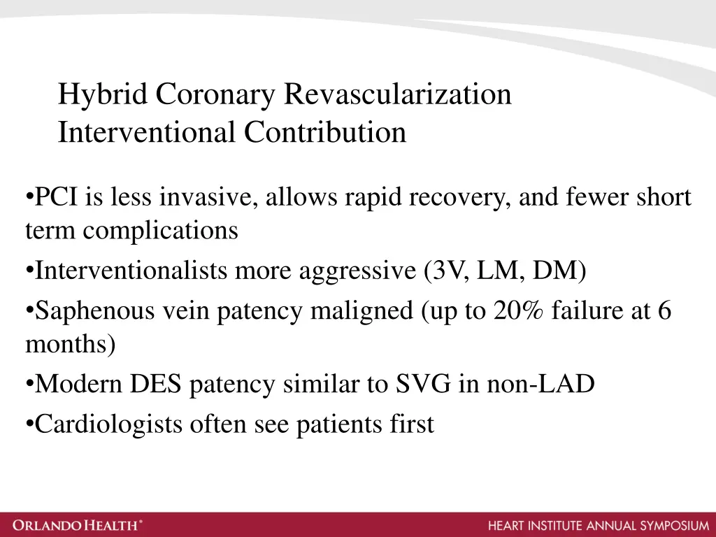 hybrid coronary revascularization interventional