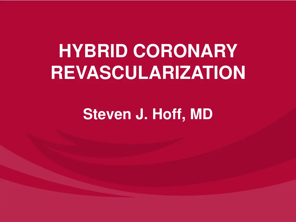 hybrid coronary revascularization