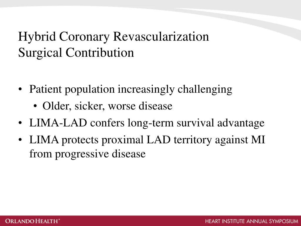 hybrid coronary revascularization surgical