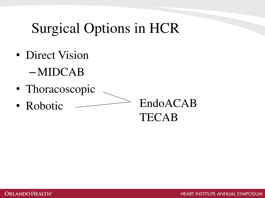 surgical options in hcr