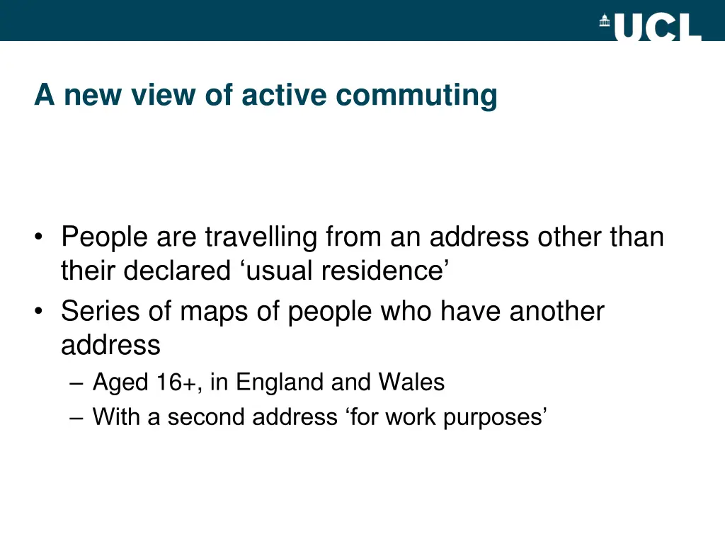 a new view of active commuting