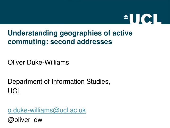 understanding geographies of active commuting