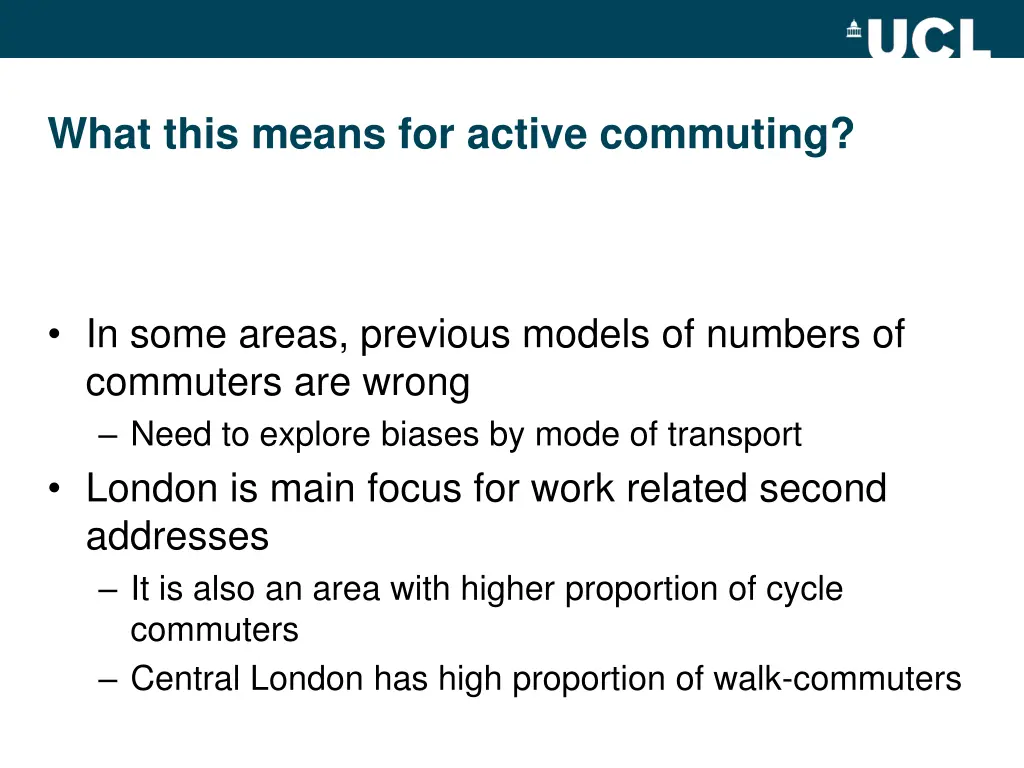 what this means for active commuting