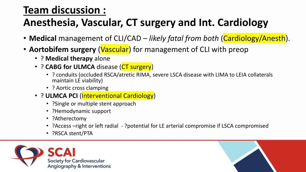 team discussion anesthesia vascular ct surgery