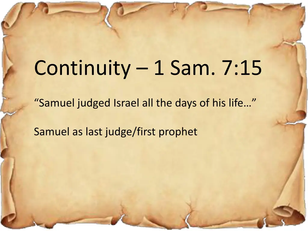 continuity 1 sam 7 15