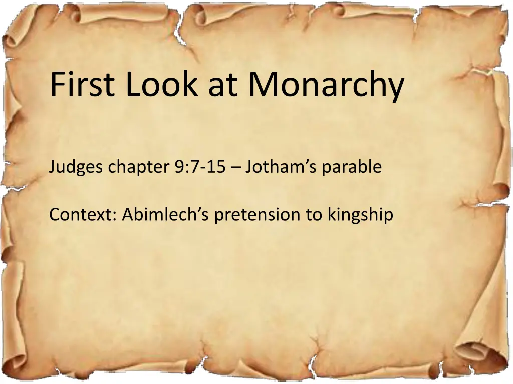 first look at monarchy