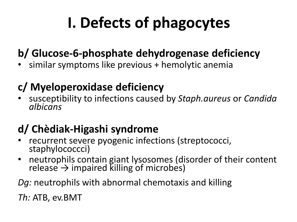 i defects of phagocytes 2