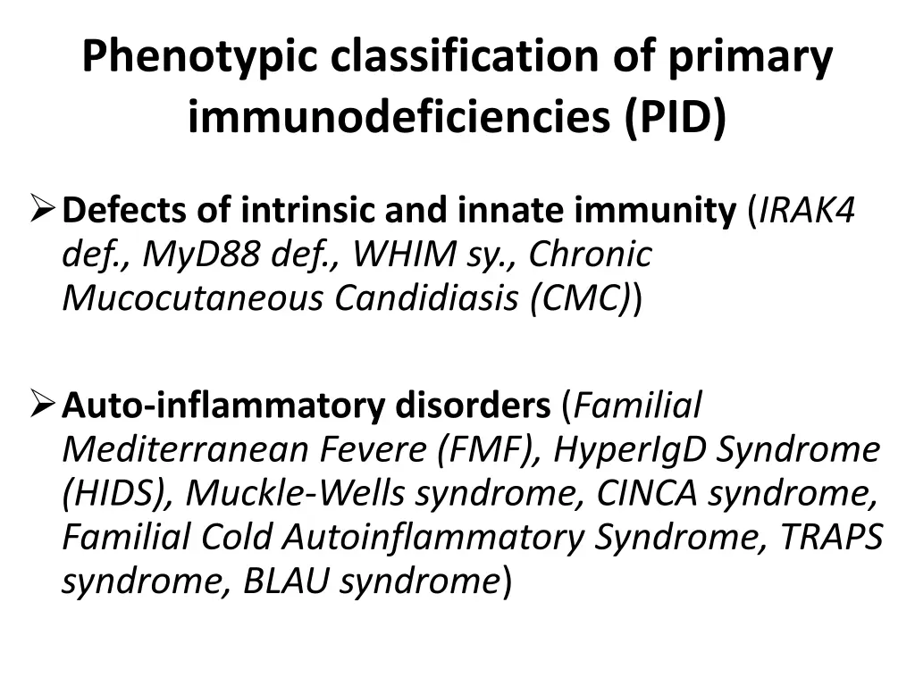 phenotypic classification of primary 2