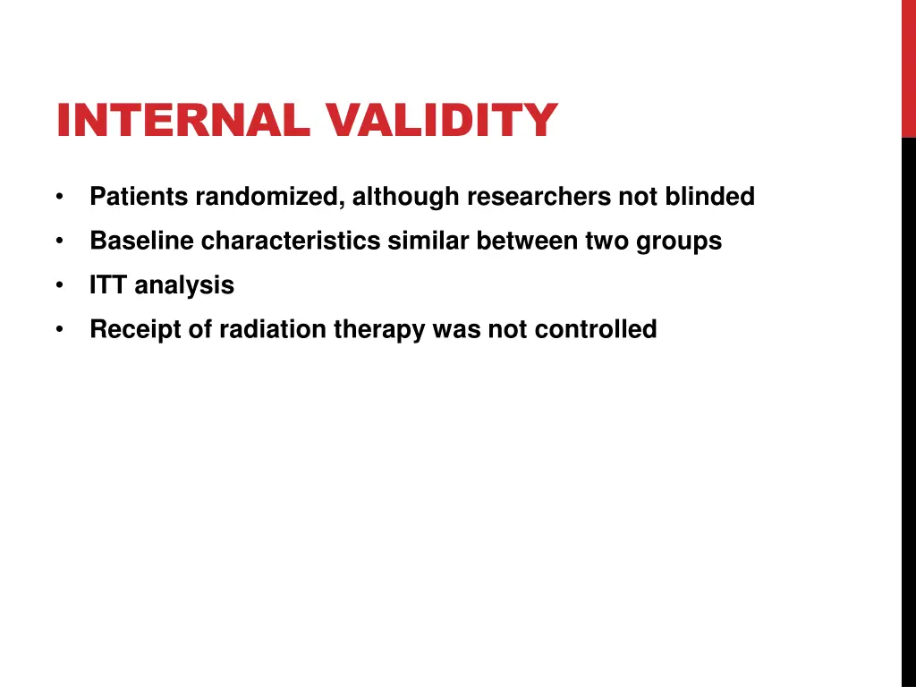 internal validity