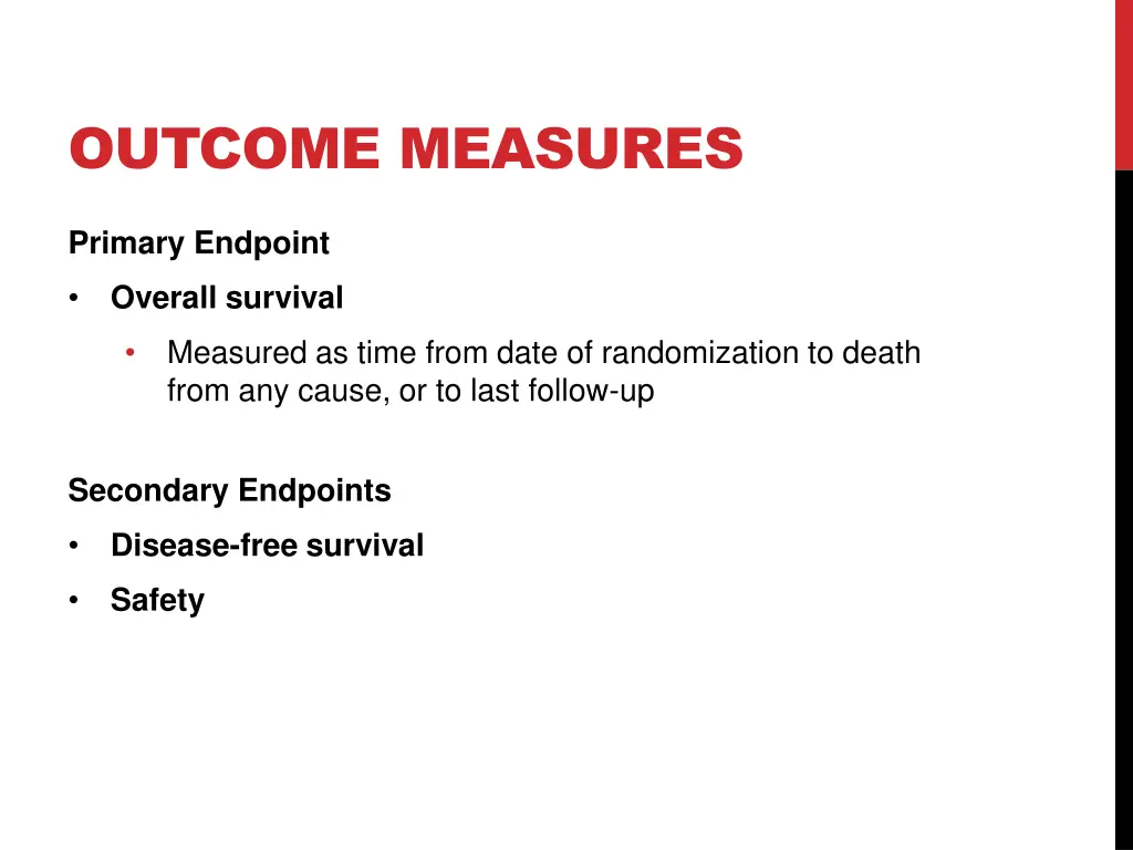 outcome measures