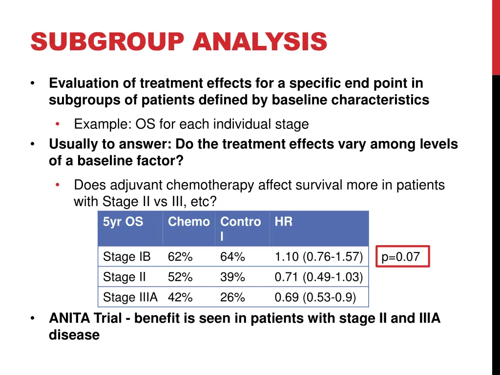 subgroup analysis