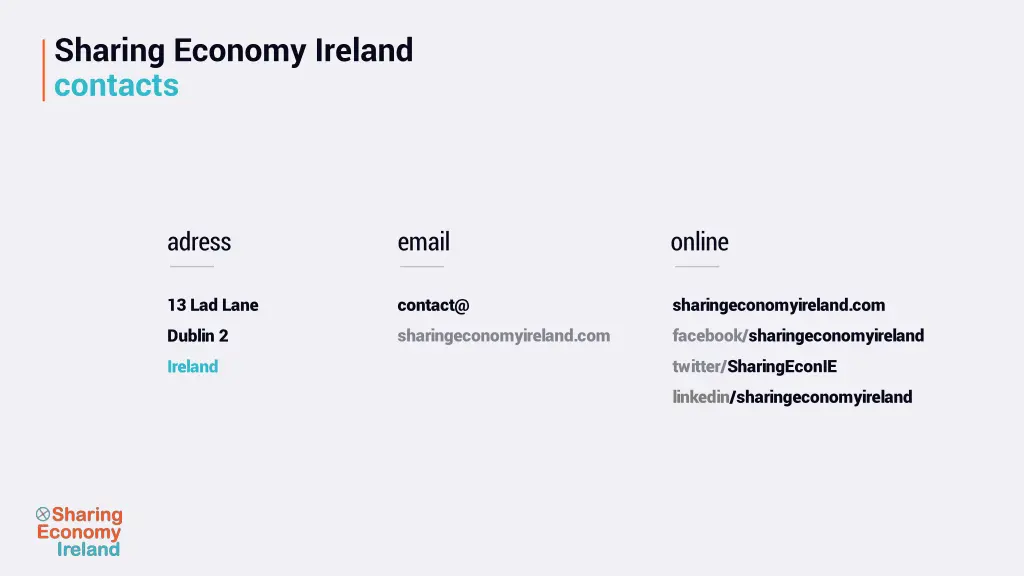 sharing economy ireland contacts