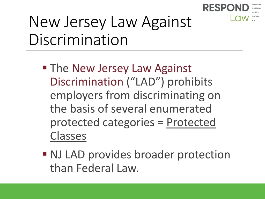 new jersey law against discrimination