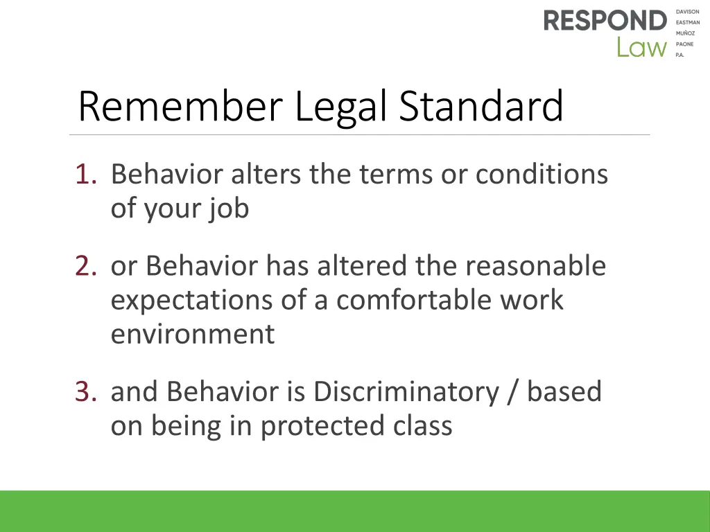 remember legal standard