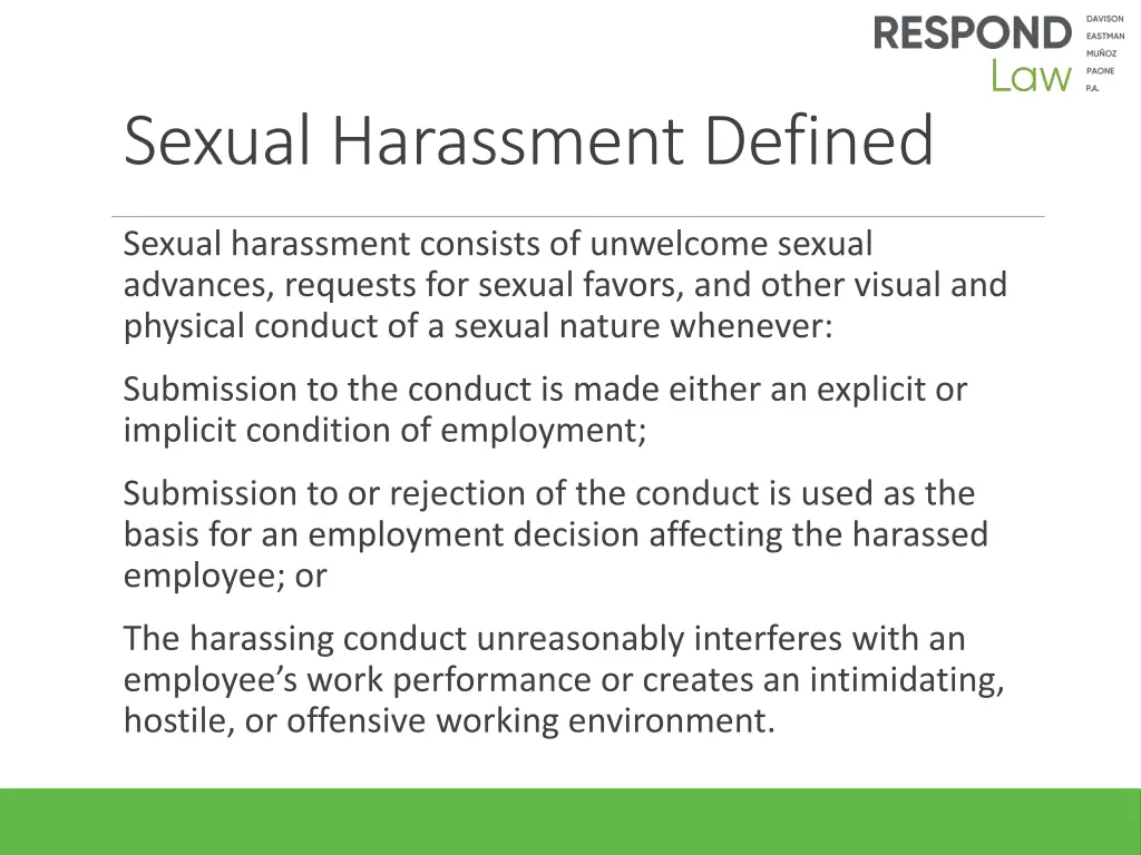 sexual harassment defined