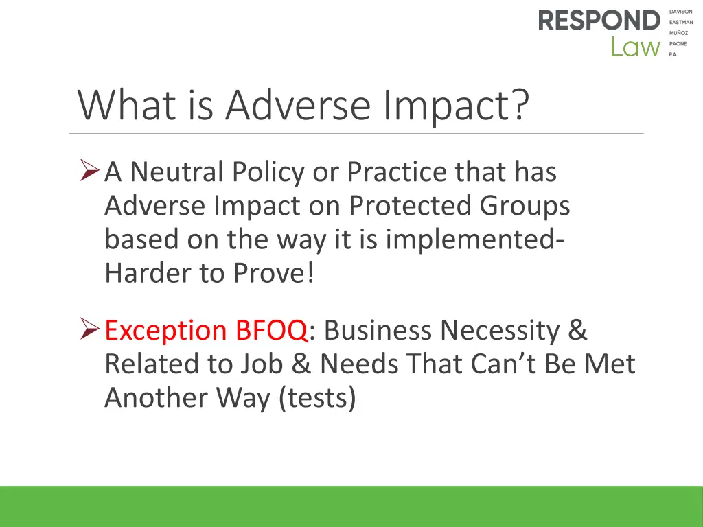 what is adverse impact