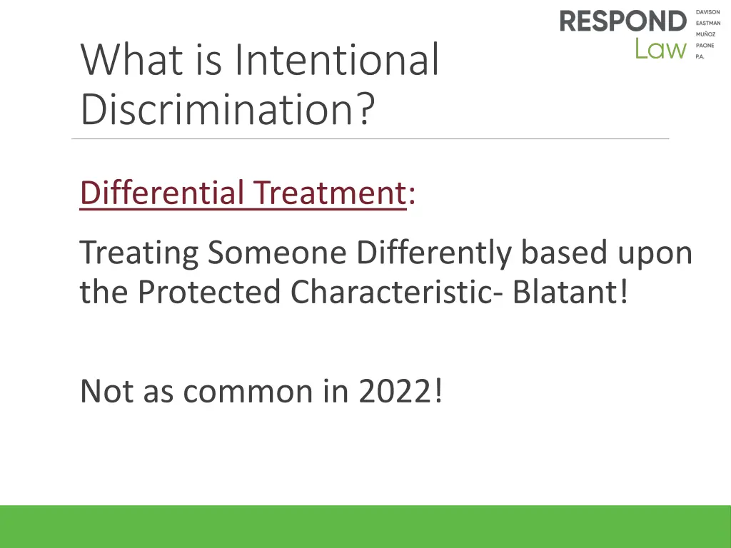 what is intentional discrimination