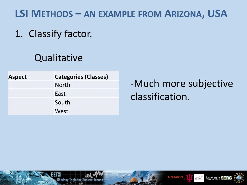 lsi m ethods an example from a rizona usa 1