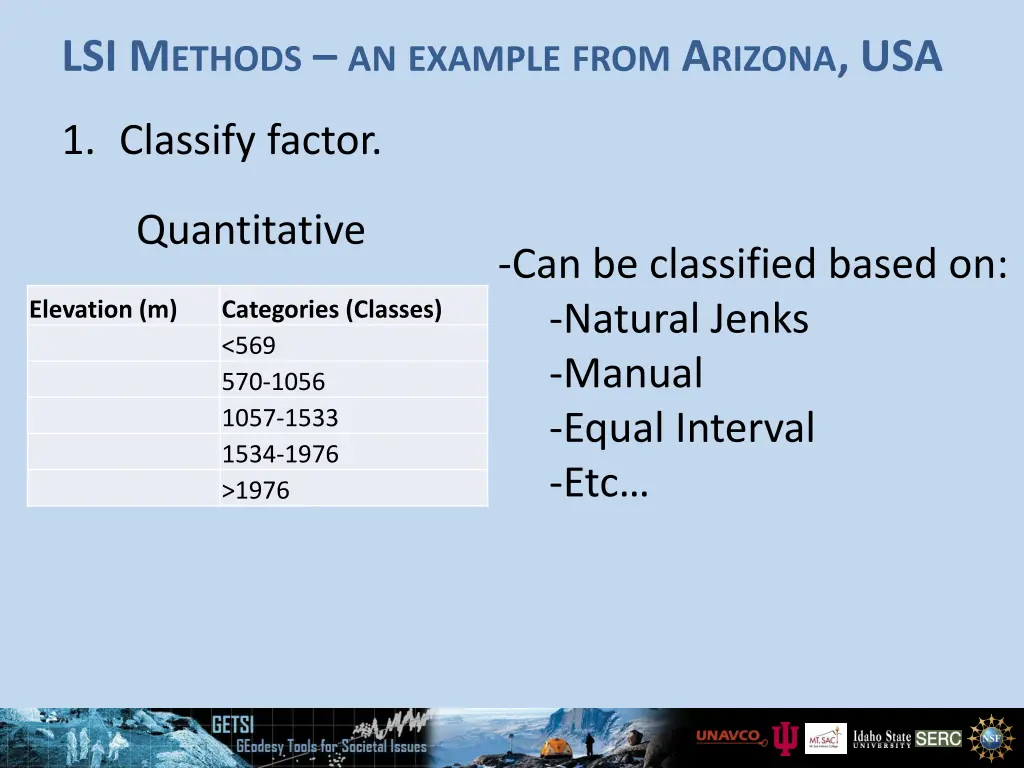 lsi m ethods an example from a rizona usa