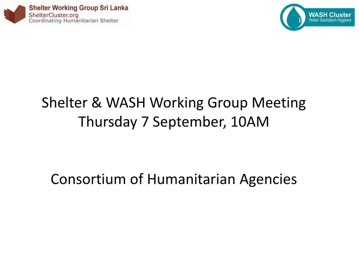 shelter wash working group meeting thursday