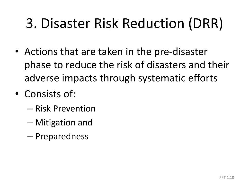 3 disaster risk reduction drr