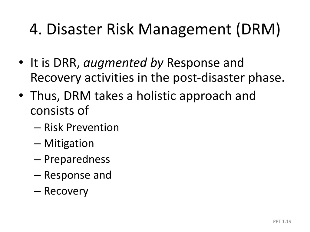 4 disaster risk management drm