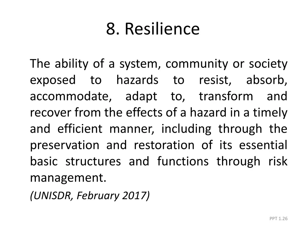 8 resilience